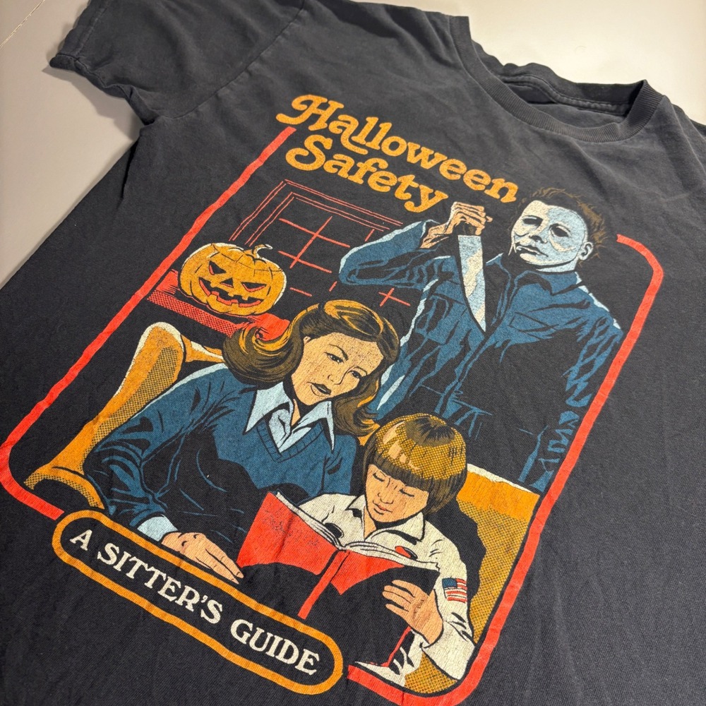 Halloween Safety Michael Myers T-Shirt A‎ Sitters Guide Graphic Tee